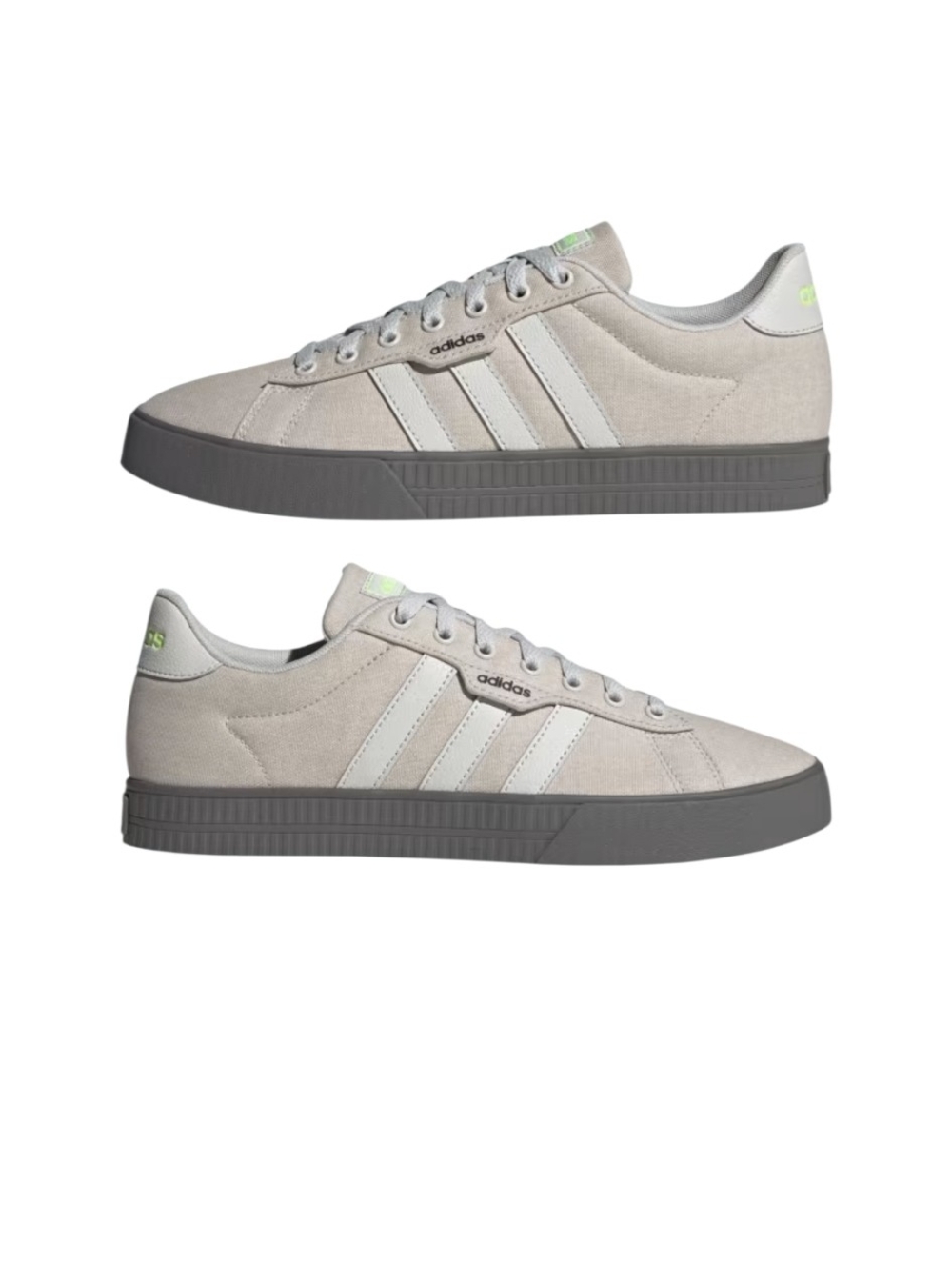 adidas Daily 3.0 Shoes in the Grey One / Grey One / Lucid Lemon colorway *10-men